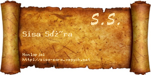 Sisa Sára névjegykártya