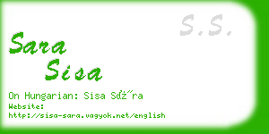 sara sisa business card